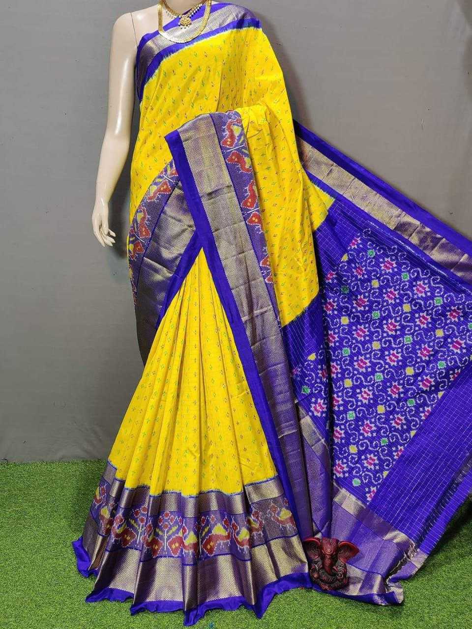 YNF PATOLA SILK RRI IKKAT SAREES WHOLESALE IKAT  POCHAMPALLY PATOLA SAREES MANUFACTURER      